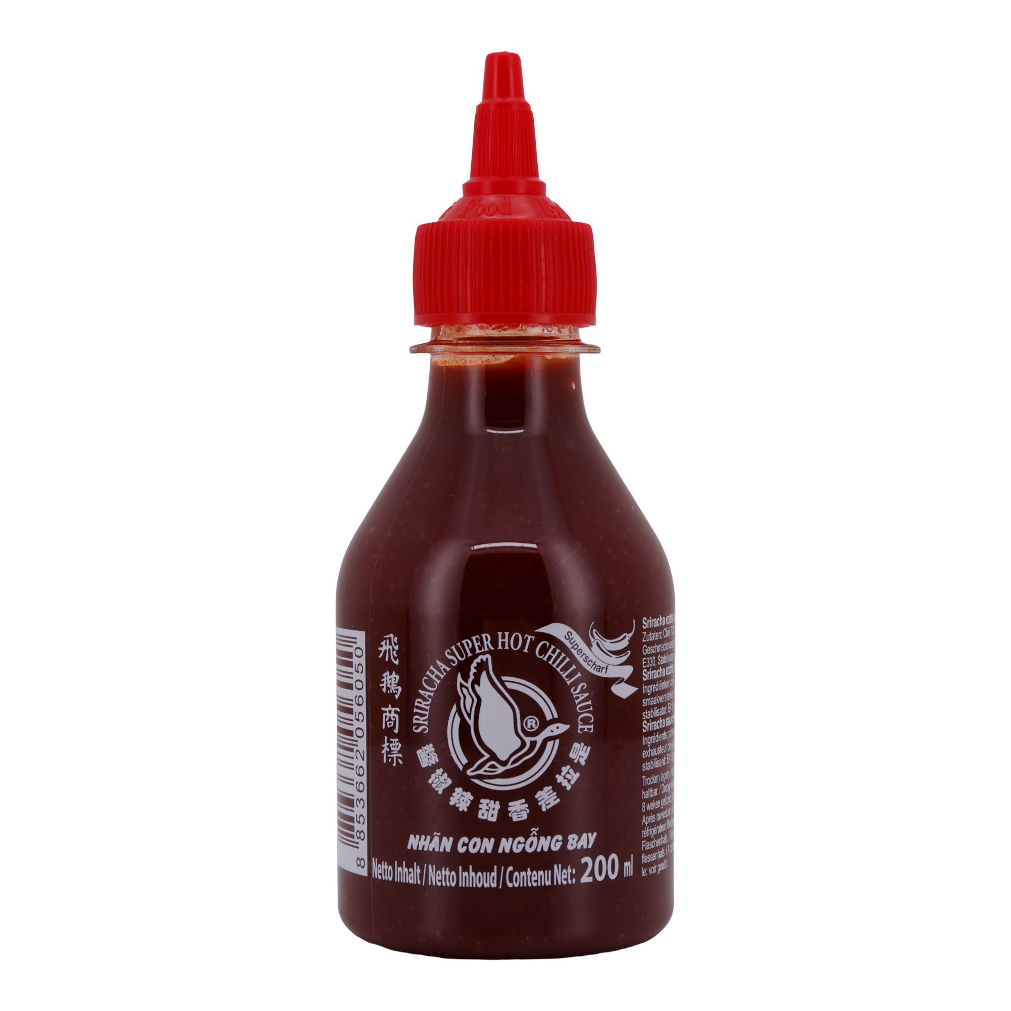 Würzsauce Flying Goose | Sriracha Chilisauce | Extra scharf thailändisch | 200 ml FLYING GOOSE
